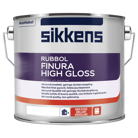 Sikkens Lak Rubbol Finura High Gloss Lak Wit 2,5L-576977