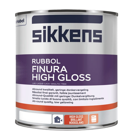Sikkens Lak Rubbol Finura High Gloss Mengbasis W05 1L-576978