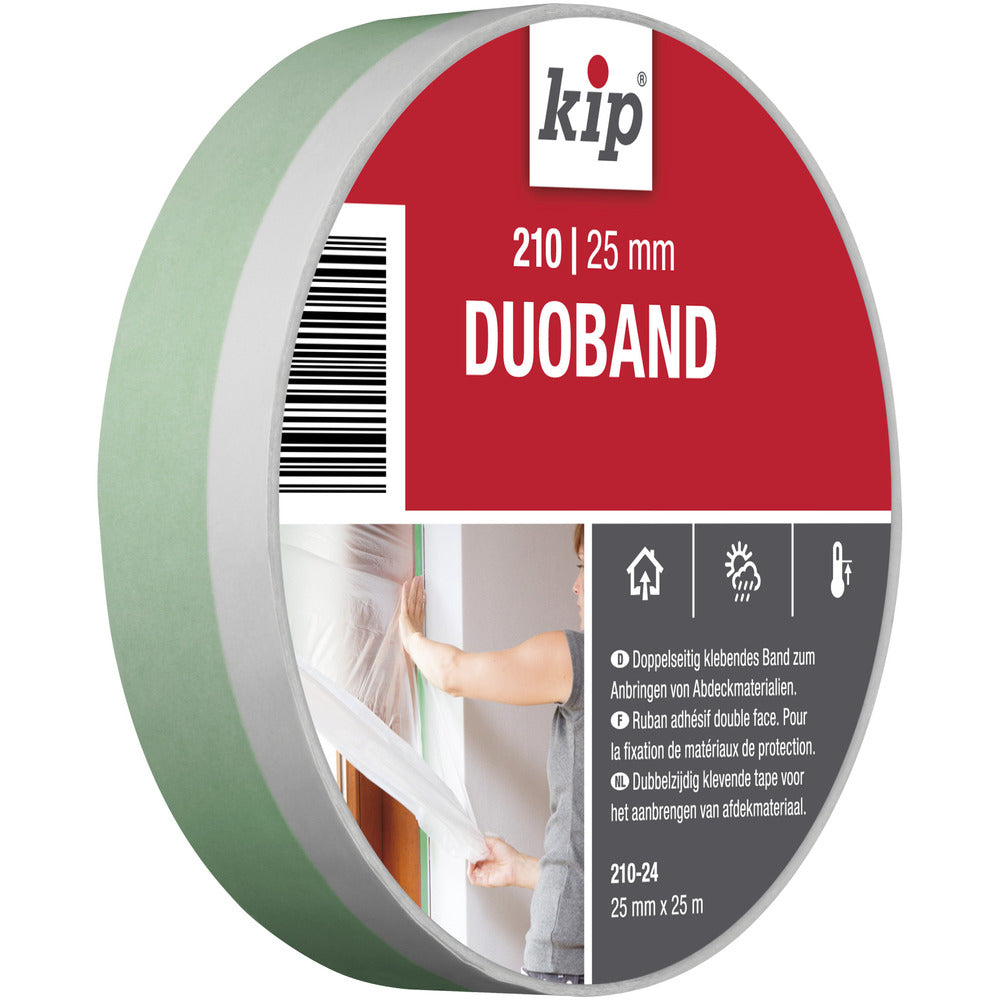Kip 210 Duoband Groen/Wit 25mm x 25m-577074