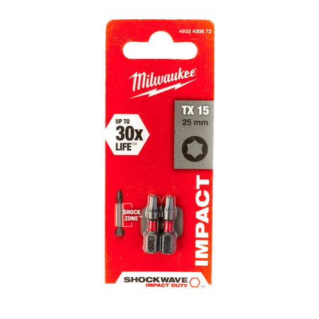 Milwaukee Shockwave Schroefbit TX15x25mm 2st-577654