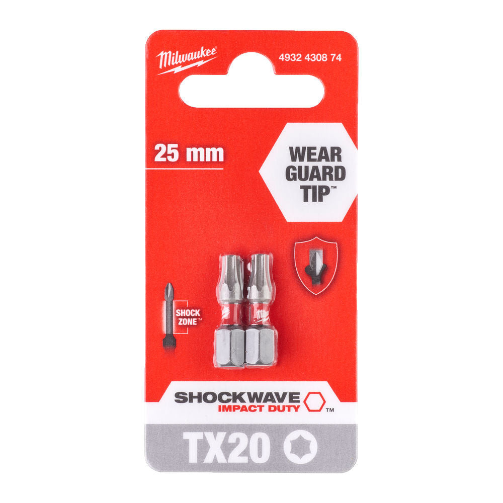 Milwaukee Shockwave Schroefbit TX20x25mm 2st-577655