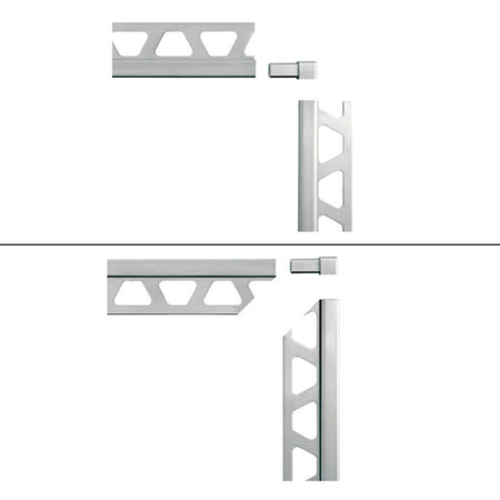Schlüter Hoekstuk Tegelprofiel ED-Q125AE Aluminium Bruut Mat 12,5mm-577786