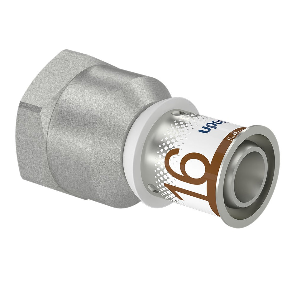 Uponor Perskoppeling messing 16 mm x 1/2'' binnen 2 stuks-578031
