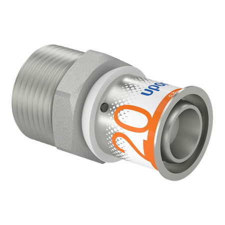 Uponor Perskoppeling messing 20 mm x 3/4'' buiten 2 stuk-578061
