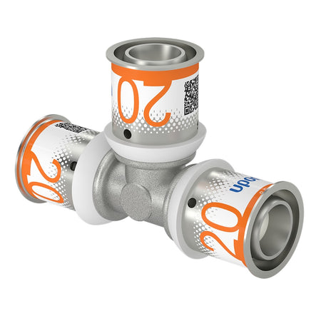 Uponor Pers T-stuk messing 20 mm 2 stuk-578065