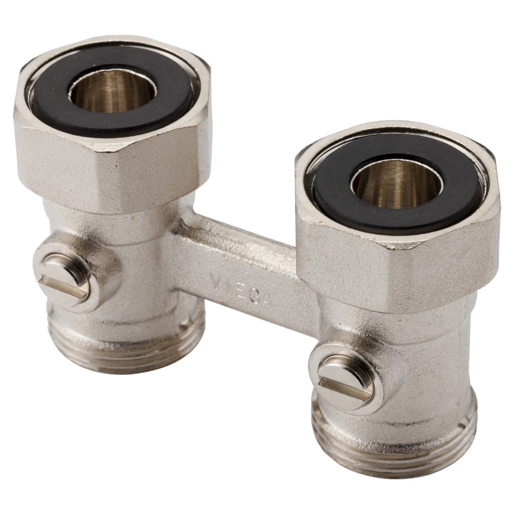 Viega Pexfit Radiator Onderblok 1096.5 Vernikkeld Buitendraad 3/4"x50mm-578083