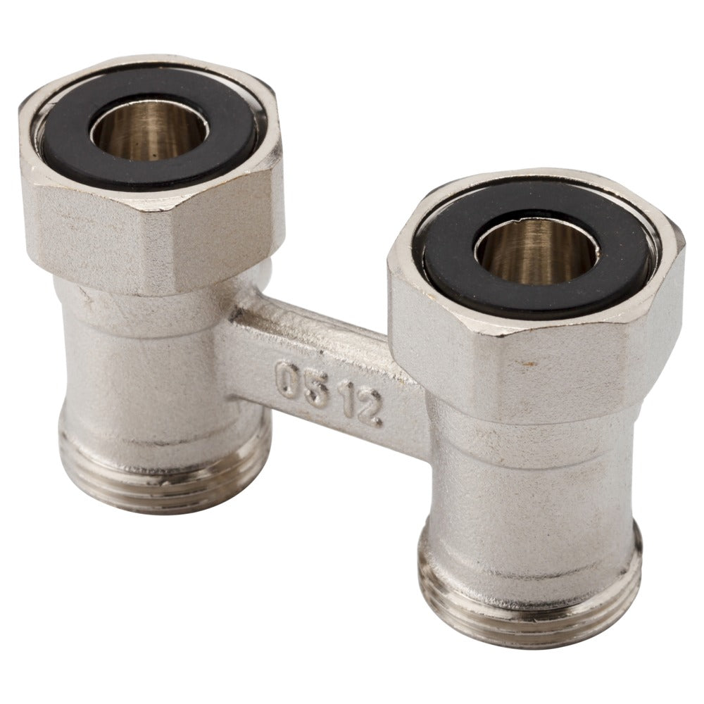 Viega Pexfit Radiator Onderblok 1096.5 Vernikkeld Buitendraad 3/4"x50mm-578083