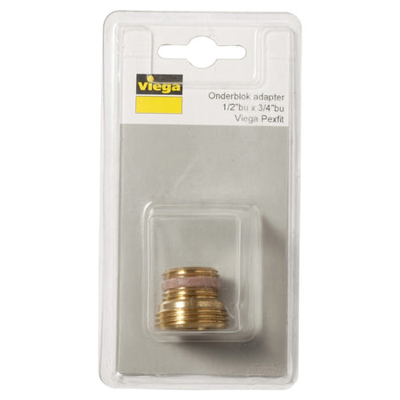 Viega Pexfit Radiator Onderblok Adapter 1096.8 Messing 1/2"x3/4"-578133