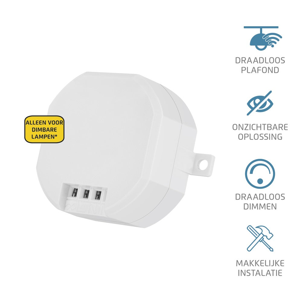 KlikAanKlikUit Inbouwdimmer ACM100 200W Wit Met Ontvanger-579062