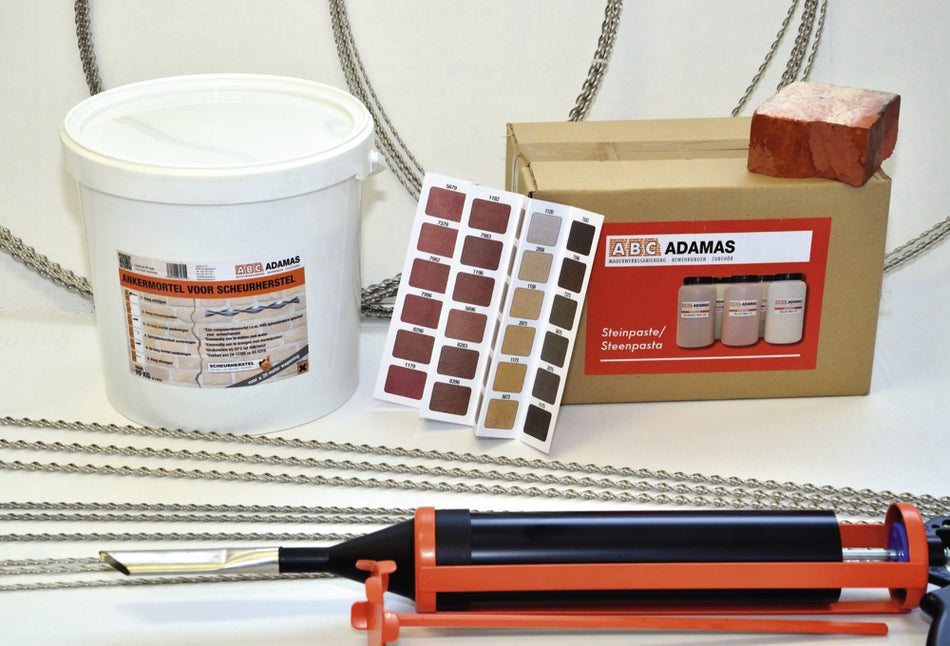 ABC ADAMAS Steenreparatiemortel Basisset Kleurpasta 8x200gr-581467