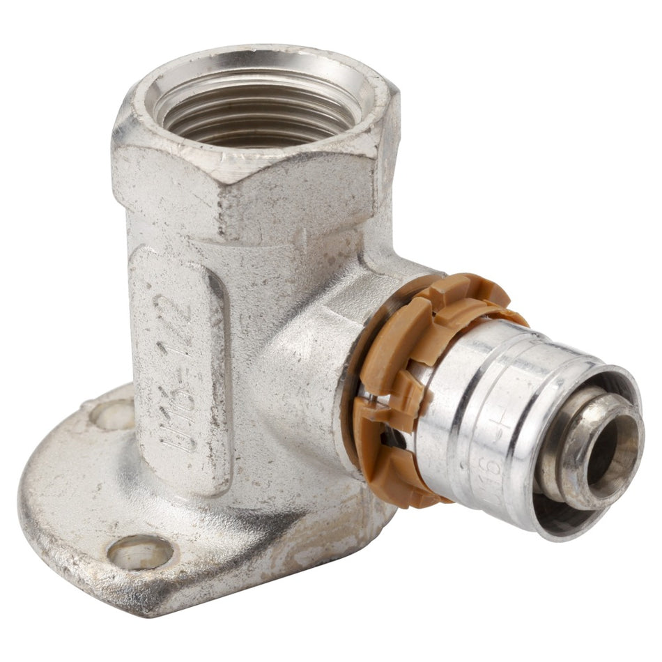 Uponor MLC Muurplaat messing 16 mmx1/2'' binnen met ronde flens 10 stuk-581535