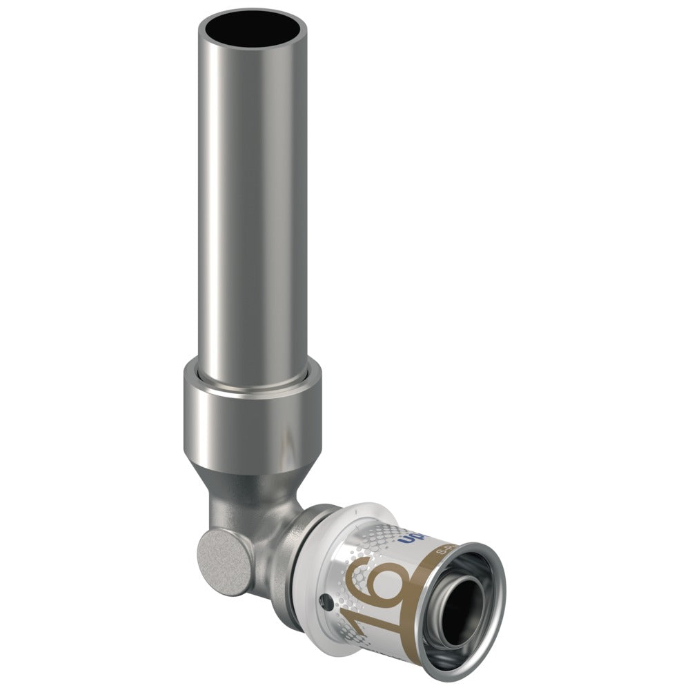 Uponor Persknie messing 16x15 mm 2 stuks-581540