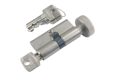 StarX Profielcilinder Vernikkeld 60mm Met Knop SKG2-585956