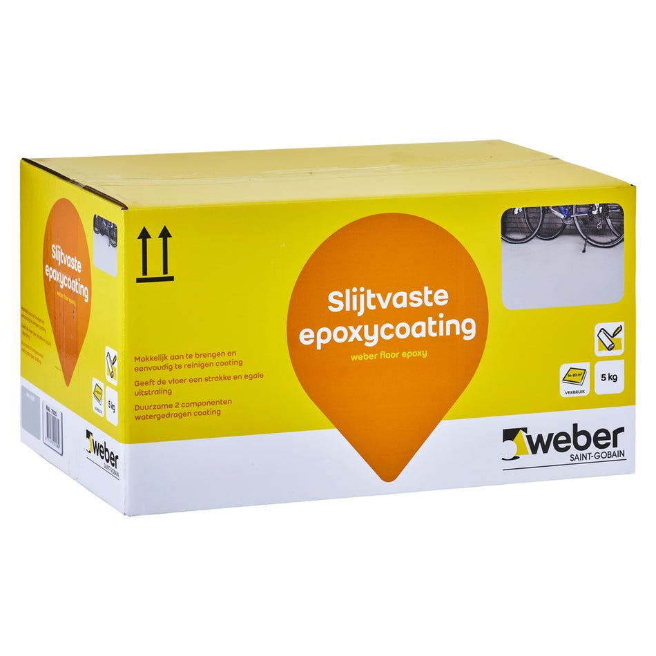 Weber.floor coating Epoxy slijtvast lichtgrijs RAL 7035 voor vloeren 5 kg-586826