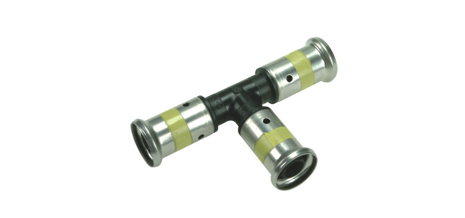 Henco gas pers T-stuk 16x16x16 mm, 2 stuks-587335