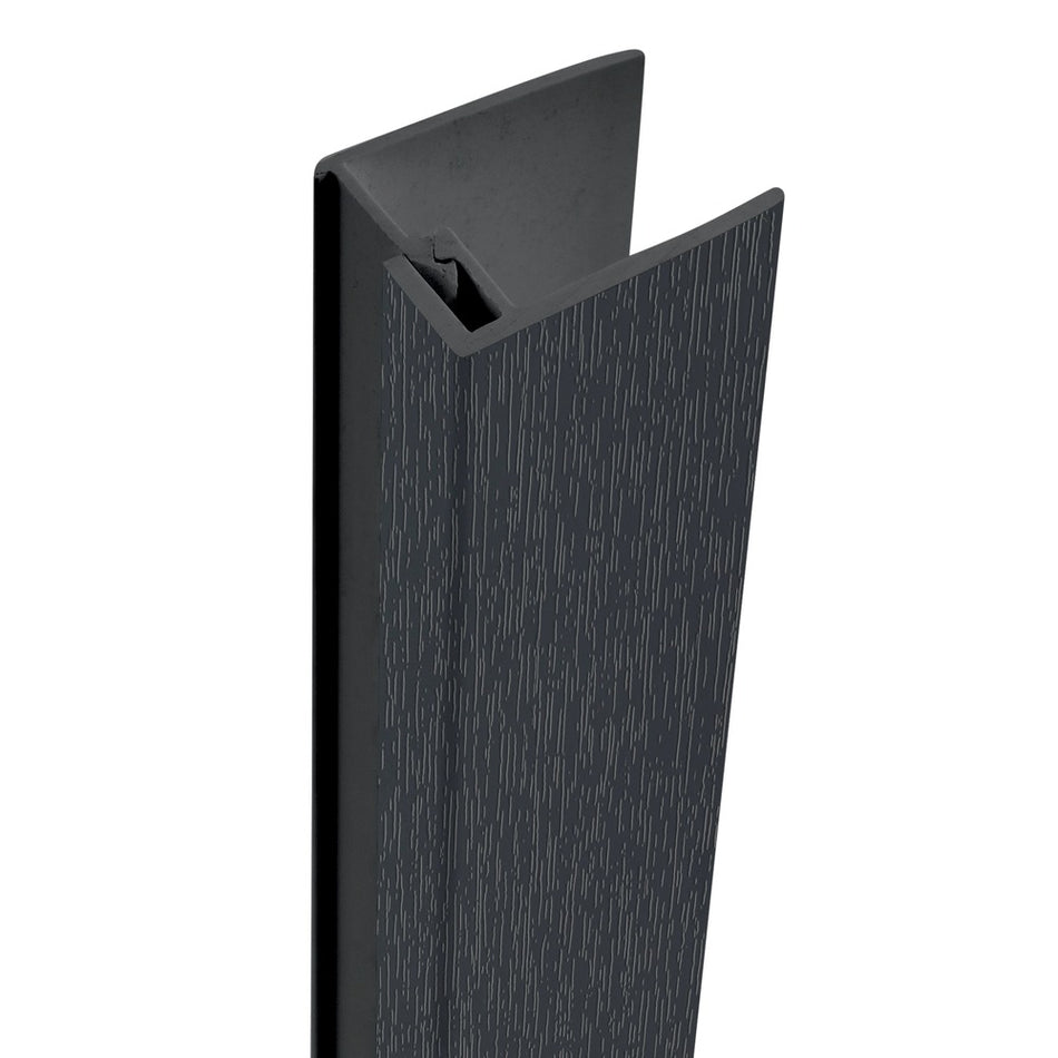 Protex Eindprofiel 2D Aluminium/PVC Antraciet 3000mm-587648