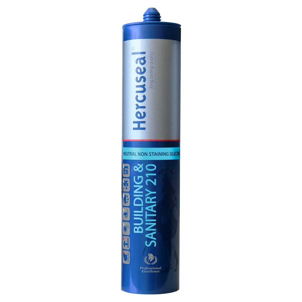 Hercuseal Siliconenkit Building Sanitary 210 Transparant 310ml-589532