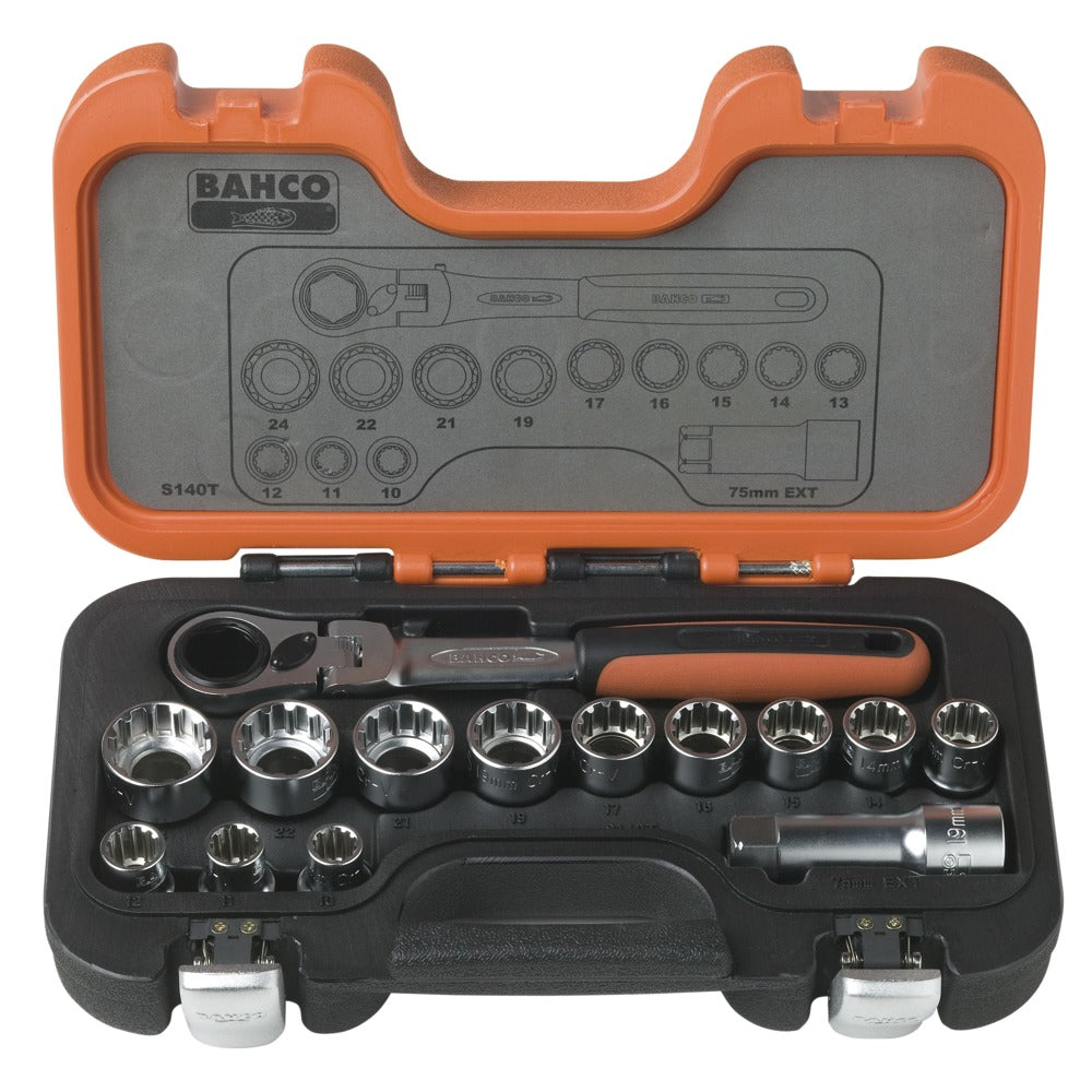 Bahco Doppenset S140T 14st-590429