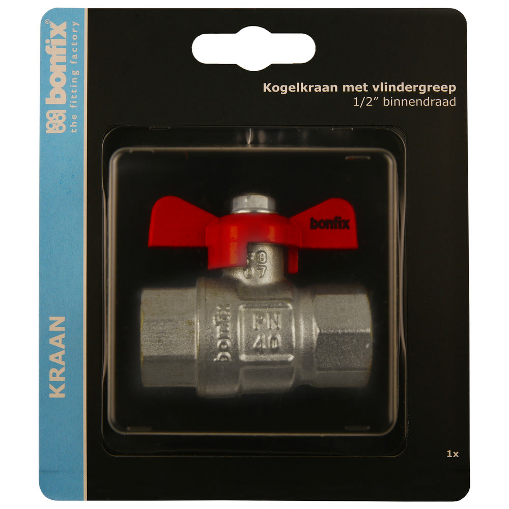 BONFIX Kogelstopkraan met vlindergreep 1/2'' binnendraad-591146