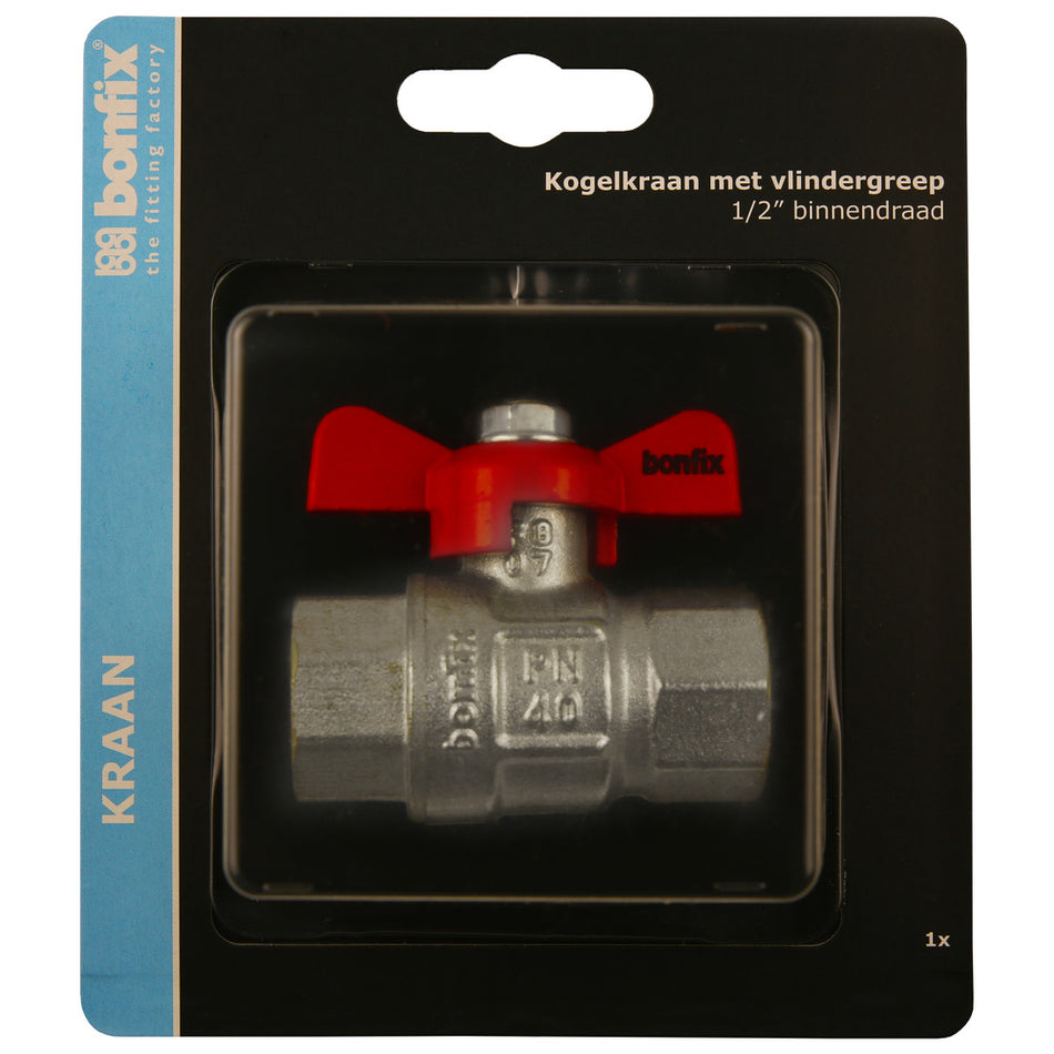 BONFIX Kogelstopkraan met vlindergreep 1/2'' binnendraad-591146