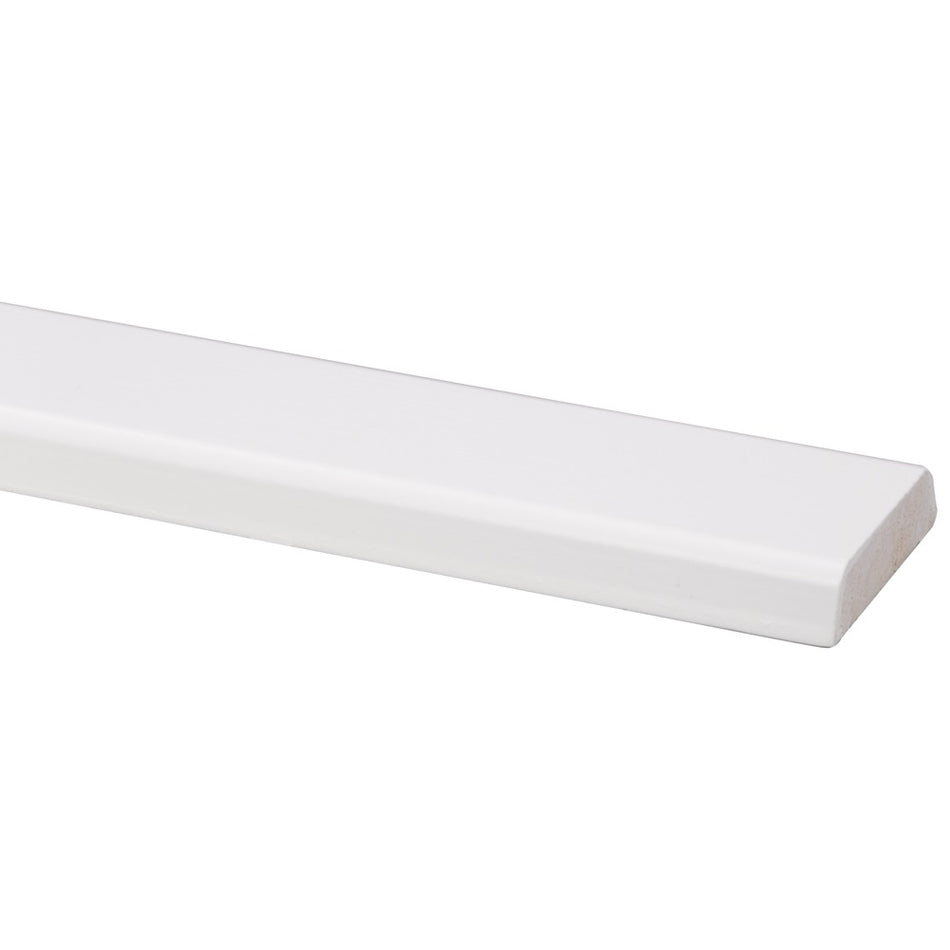 Koplat Schuin Grenen Wit Gelakt 12x45x2700mm FSC Mix 70%-597884