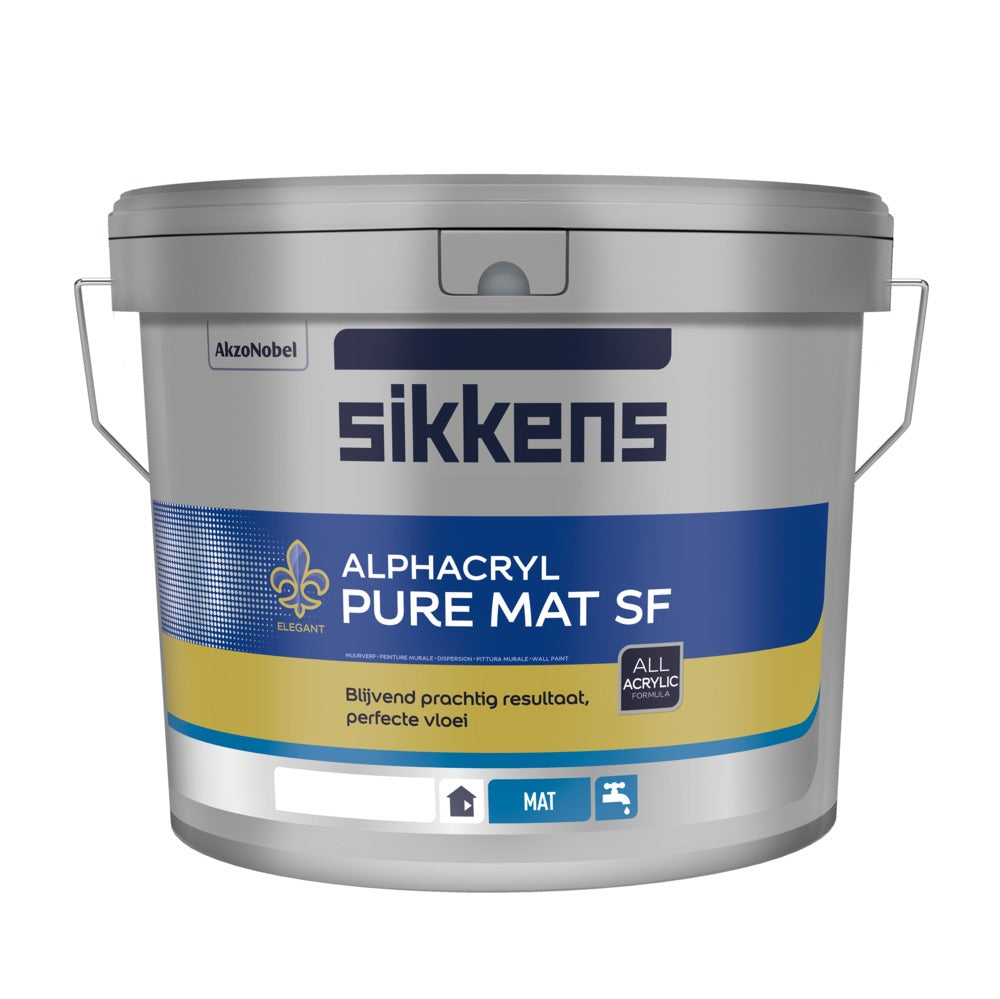 Sikkens Muurverf Alphacryl Pure Mat SF Wit 10L-599699