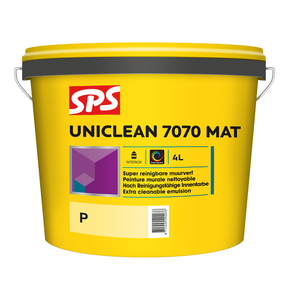 SPS Muurverf Uniclean 7070 Mat Wit/Mengbasis P 4L-600623