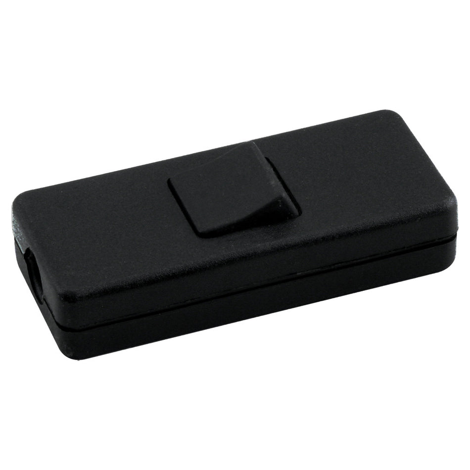 Q-Link Snoerschakelaar Enkelpolig Zwart 30x18x62mm-600949