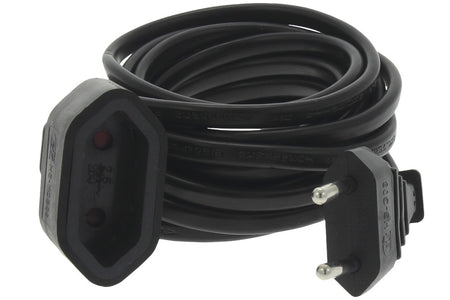 Q-Link Verlengsnoer Euro H03VVH2-F Zwart 2x0,75mm2 3m-600957
