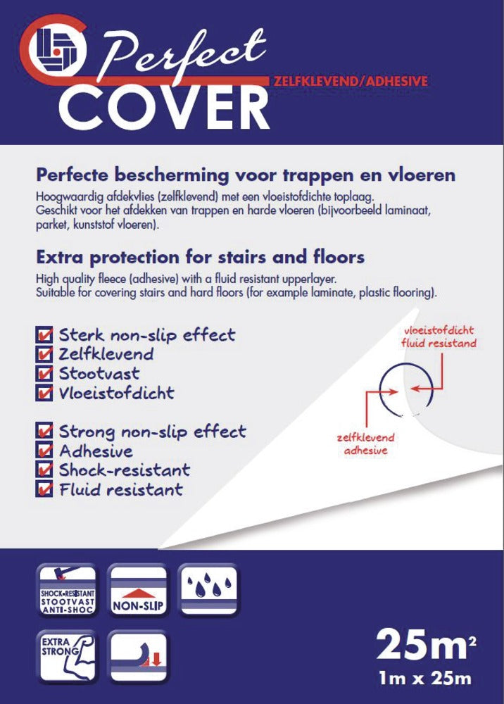 Perfect Cover Afdekvlies Zelfklevend Standaard 1x25m-601519