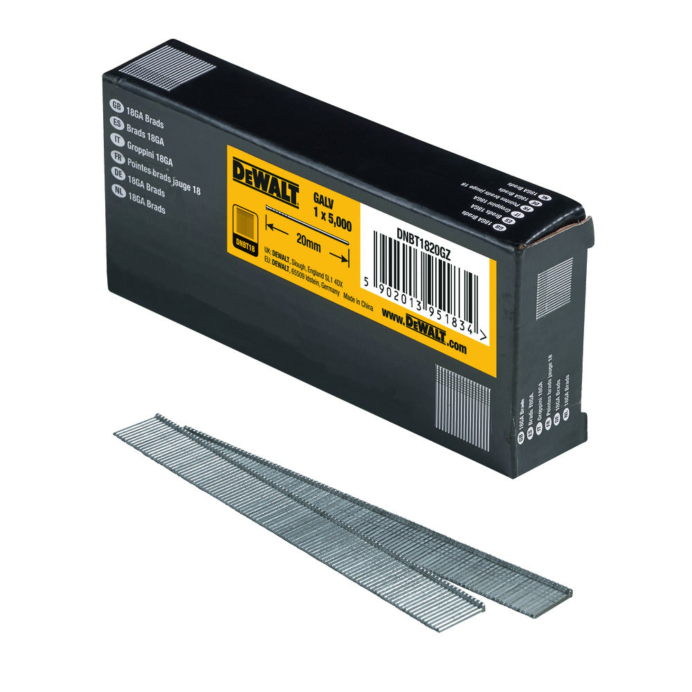 DeWALT Brads Gegalvaniseerd 1,25mm 18Ga-602444