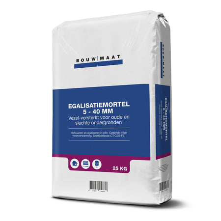 Bouwmaat Egalisatiemortel Vezelversterkt 5-40mm 25kg-701936