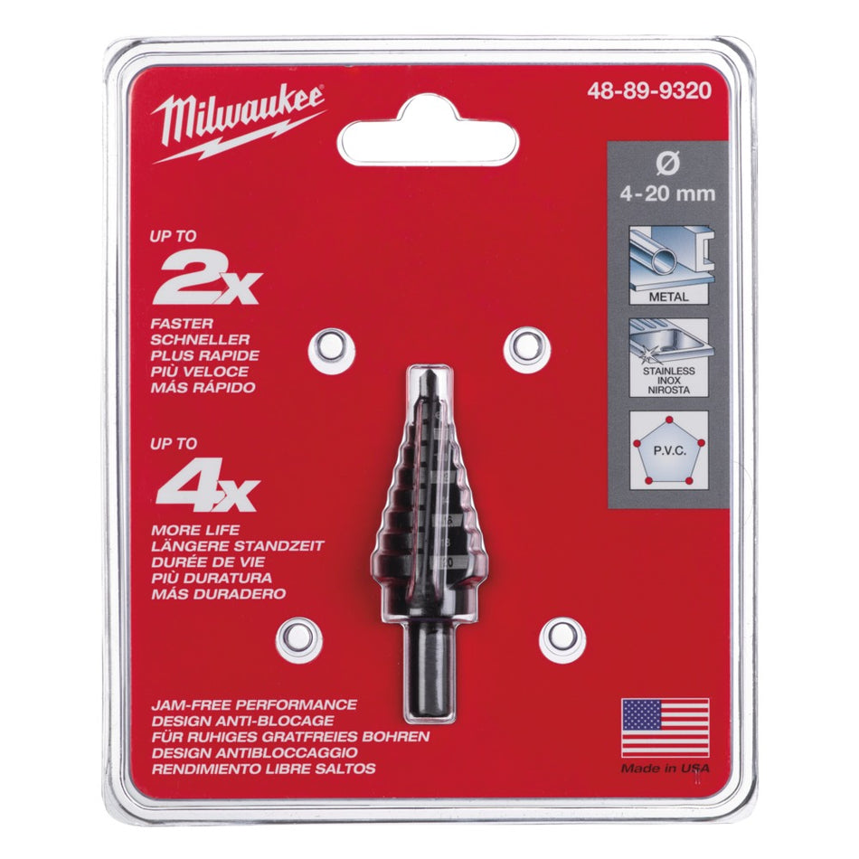 Milwaukee Stappenboor 4-20mm-703105