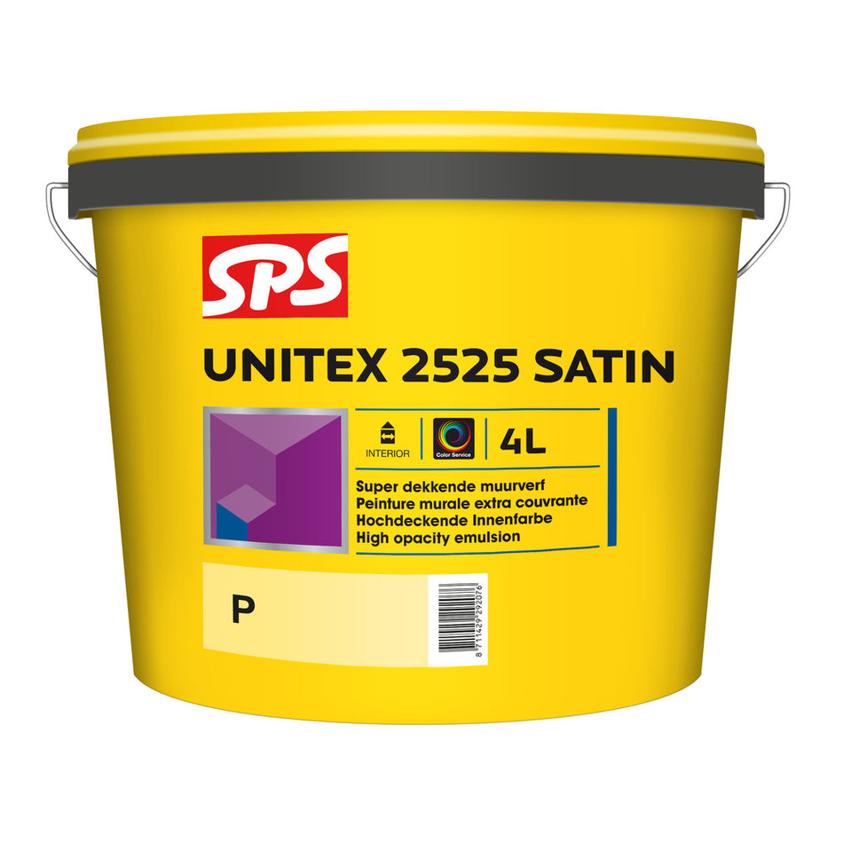 SPS Muurverf Unitex 2525 Zijdeglans Wit/Mengbasis P 4L-705219