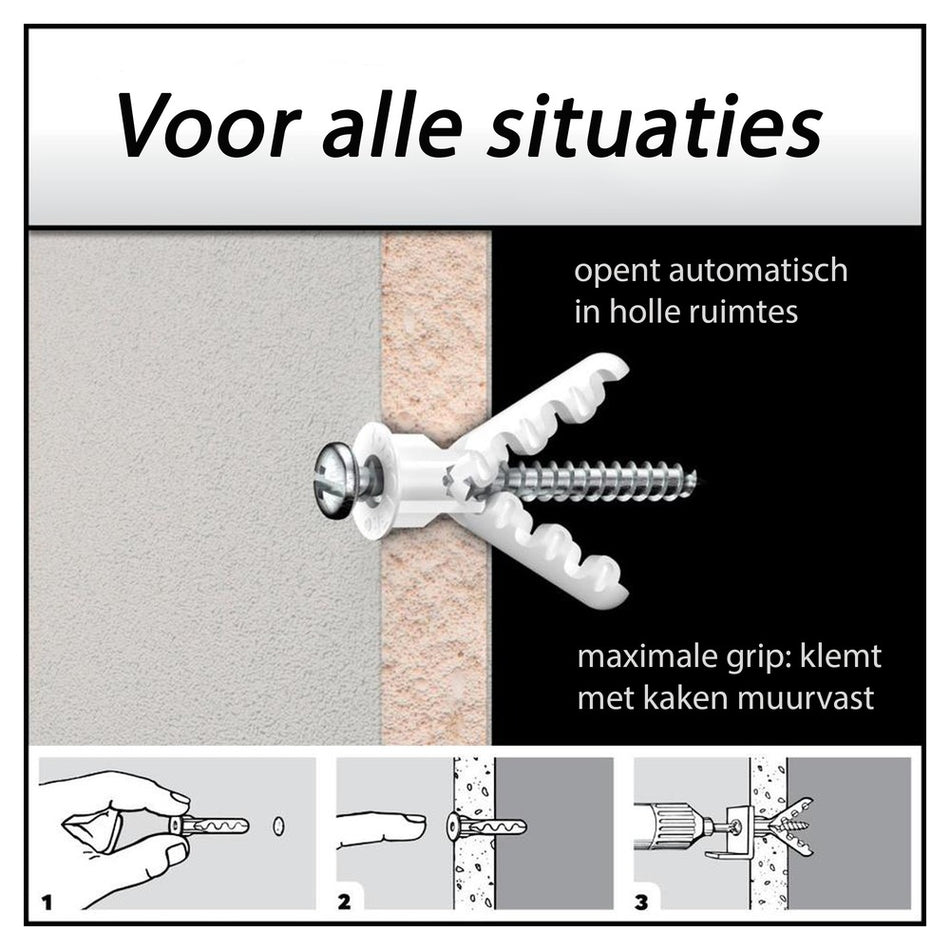 Toggler Alligator Plug Met Flens Nylon 40st-708112