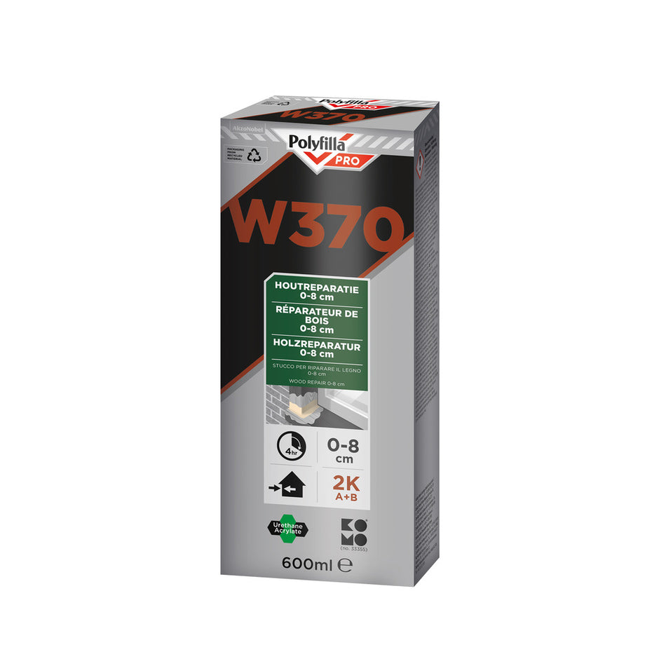 Polyfilla Houtreparatiepasta Pro W370 2K 5-50mm 2x300ml-708912