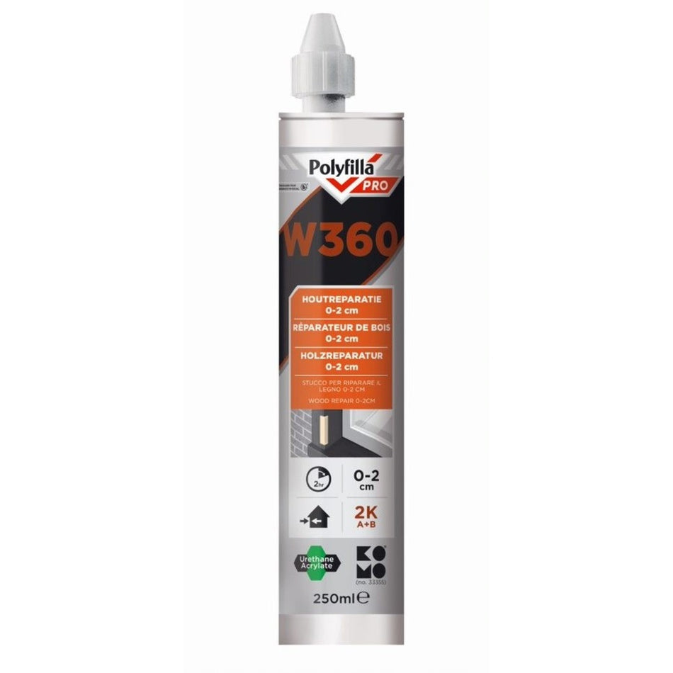 Polyfilla Houtreparatiepasta Pro W360 2K 5-20mm 250ml-708915