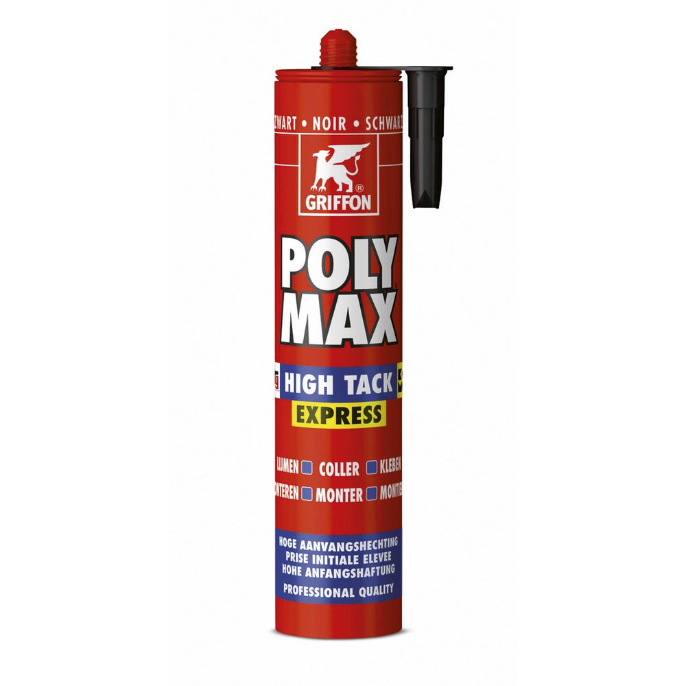Griffon Montagelijm Poly Max High Tack Express Zwart 435gr-710314