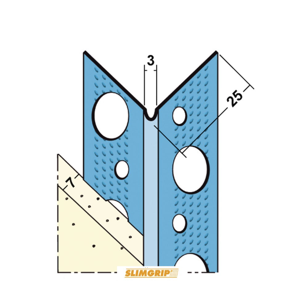Slimgrip Hoekprofiel SG1040 Alu-zink Stucdikte 7mm-711138