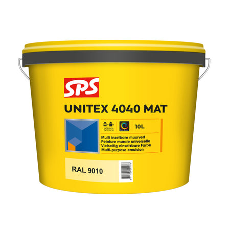 SPS Muurverf Unitex 4040 Mat RAL9010 10L-711546