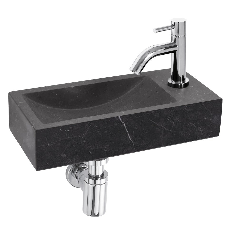 L'Aqua Fonteinset Oskar Hardsteen Antraciet 38x18x8cm-712004