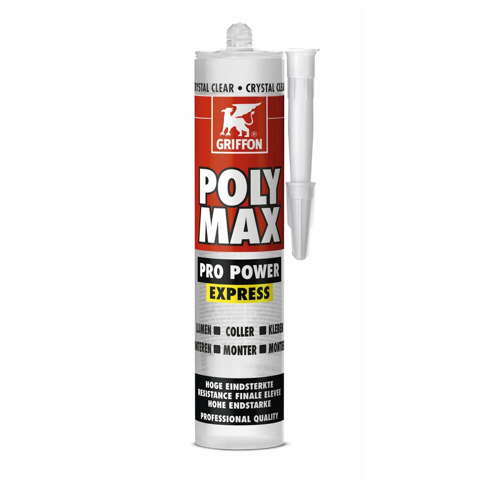 Griffon Montagelijm Poly Max Pro Power Express Crystal Clear 300gr-716887