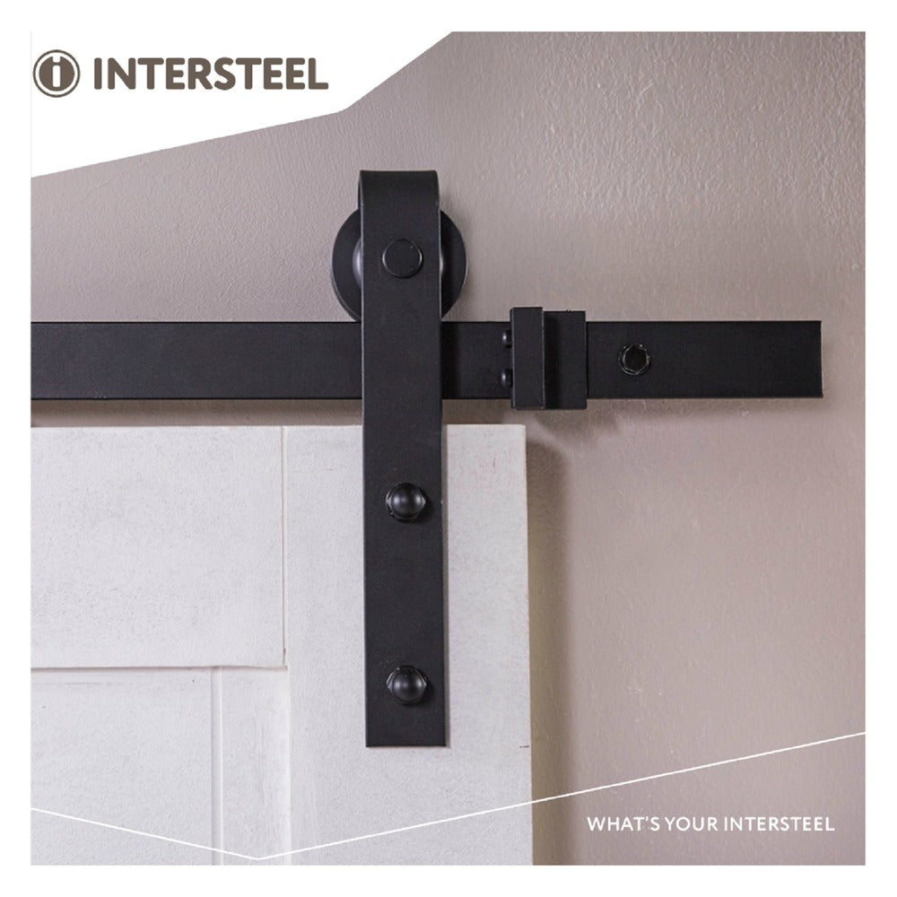 Intersteel schuifdeursysteem basic 200 cm mat zwart 100 kg-717490