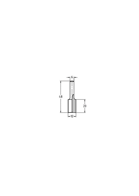 JSO-TR Groeffrees HW 12 mm, schacht 6 mm-717545