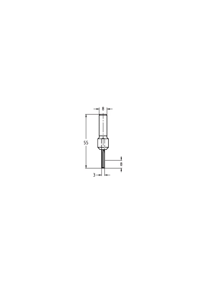 JSO-TR Groeffrees HW 3 mm, schacht 8 mm-717548