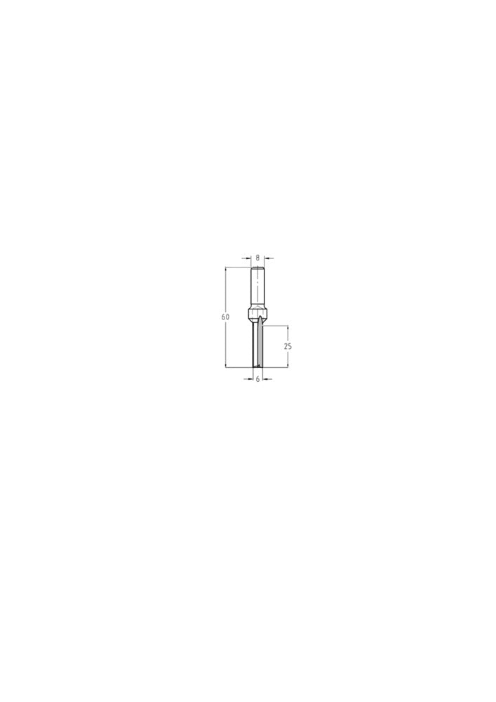 JSO-TR Groeffrees HW 6 mm, schacht 8 mm-717552