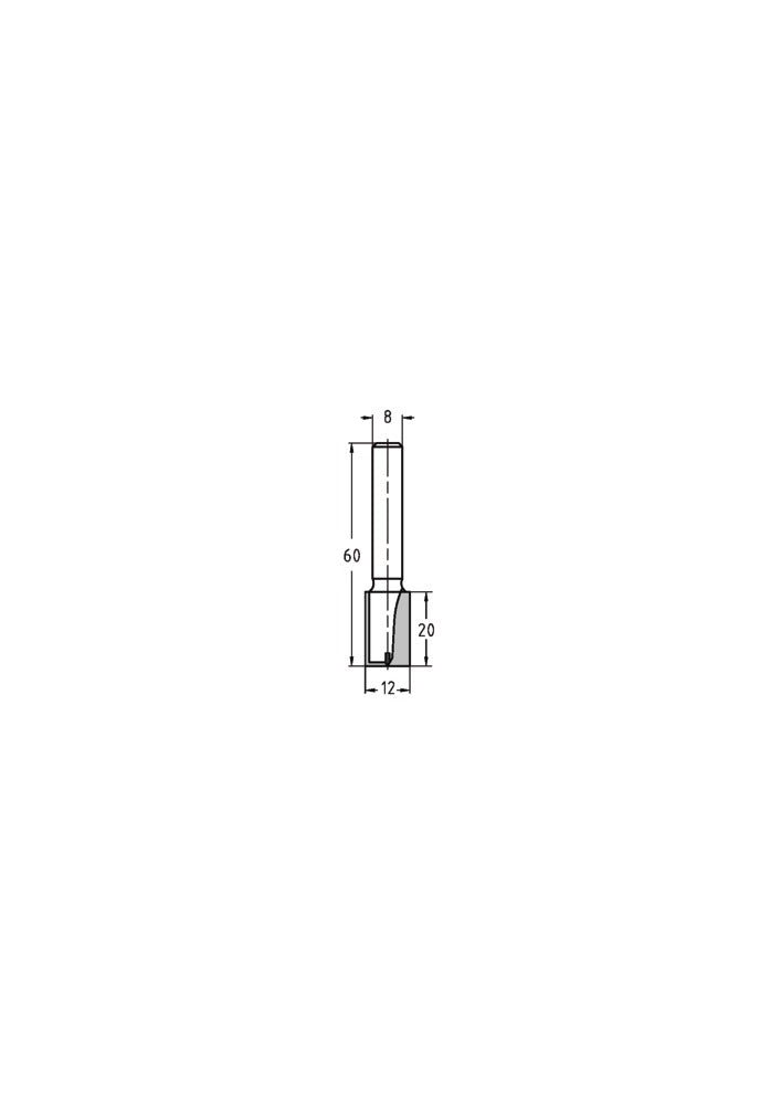JSO-TR Groeffrees HW 12 mm, schacht 8 mm-717557