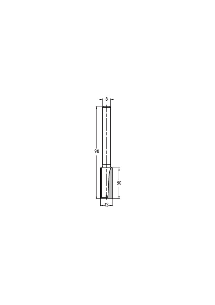 JSO-TR Groeffrees HW 12 mm, schacht 8 mm-717558