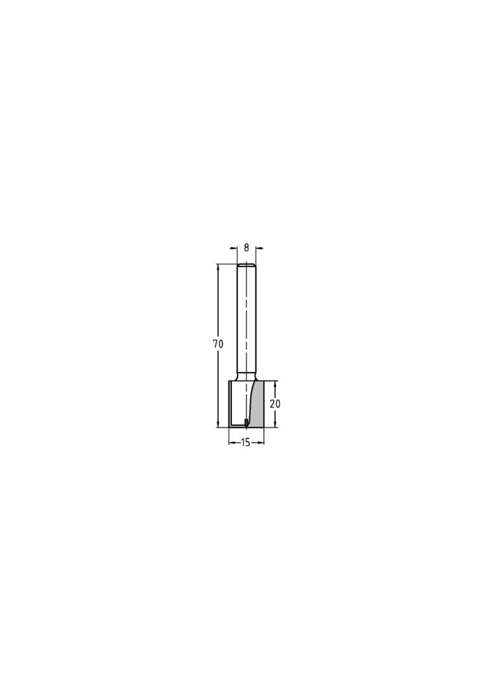 JSO-TR Groeffrees HW 15 mm, schacht 8 mm-717561