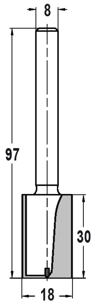 JSO-TR Groeffrees HW 18 mm, schacht 8 mm-717566